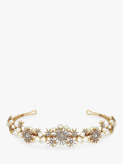 Stjerne Perle Gull Pannebånd Tiara for Brudehår
