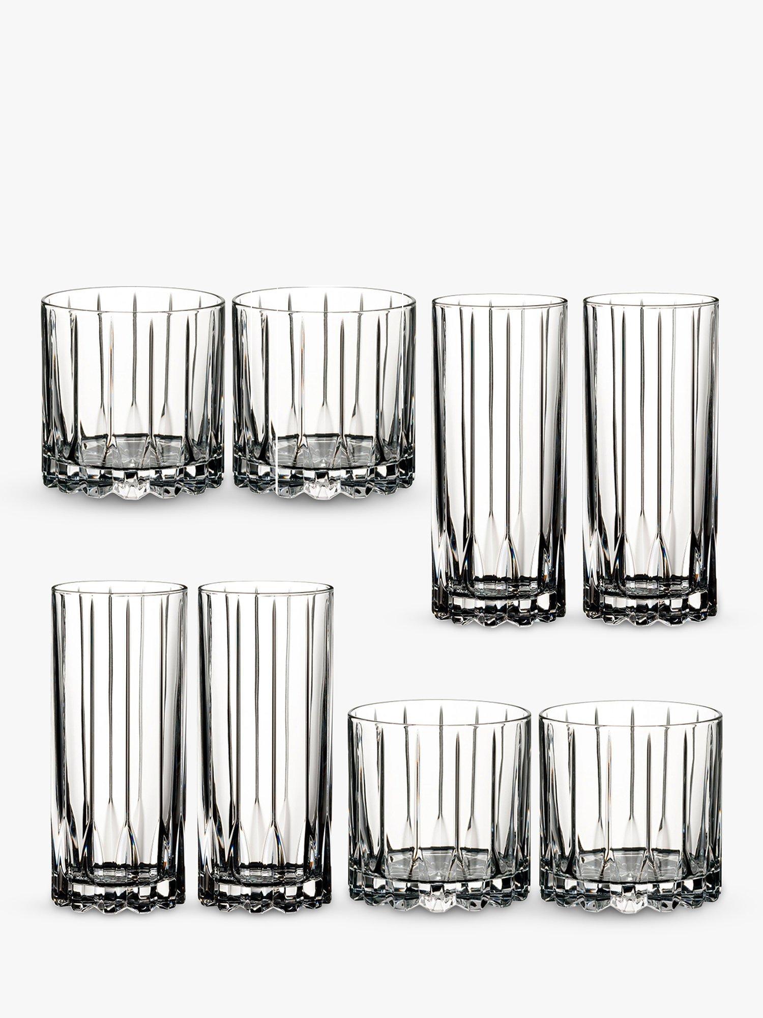 RIEDEL clear highball and tumbler glass set, 8-piece, imported from the UK