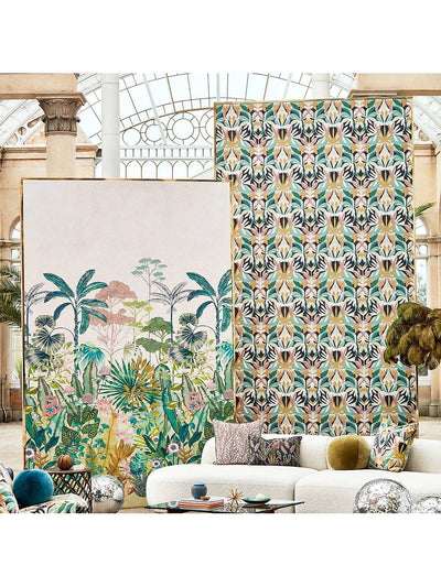 Papier peint Harlequin Melora motif damassé métallique