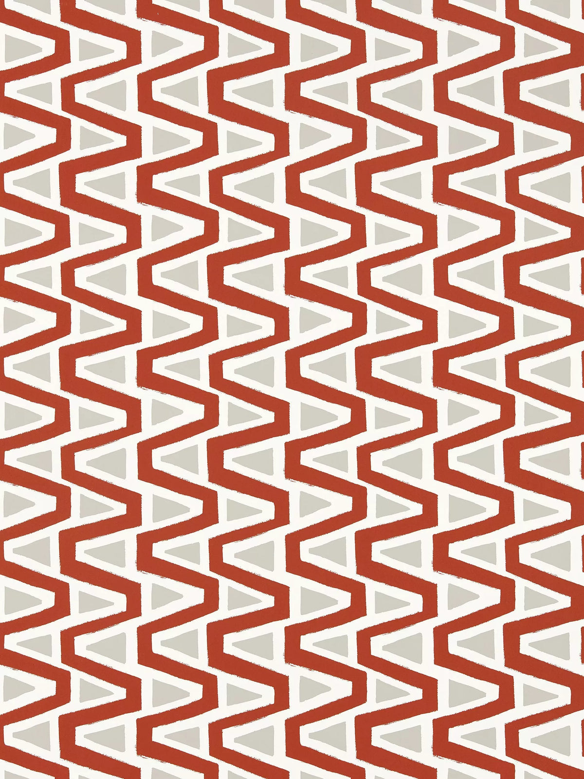 Harlequin Perception geometric wallpaper with three colours and painterly edge, UK version