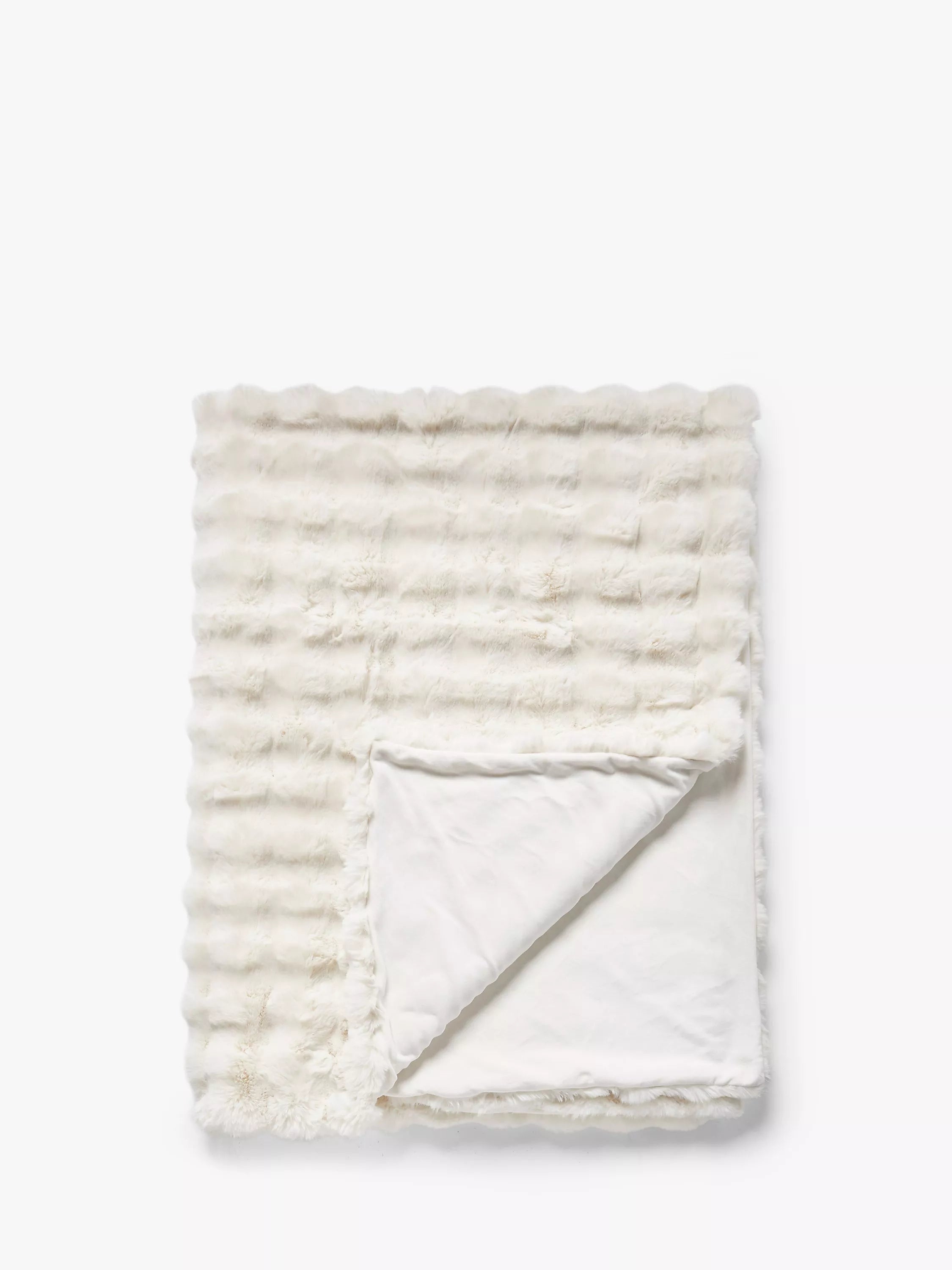 John Lewis wave fur throw with textured faux fur, UK version