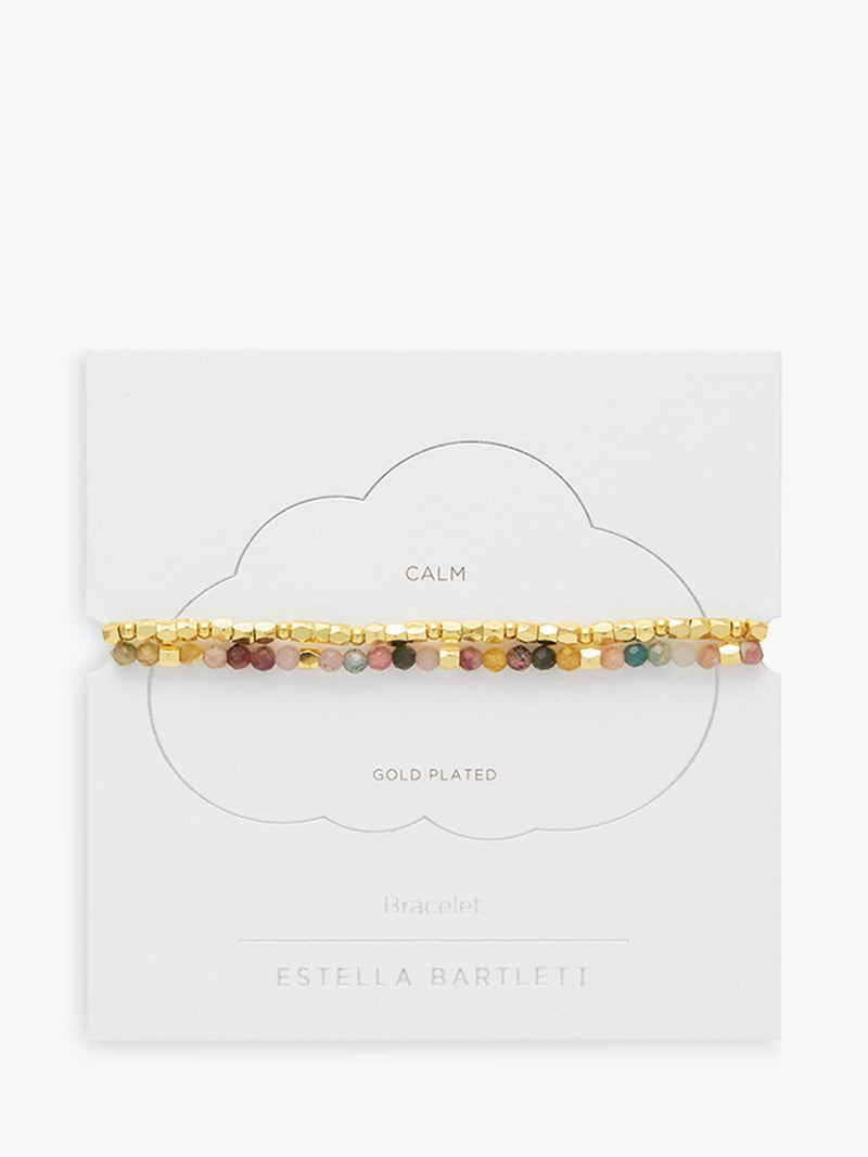 Estella Bartlett Coco Tourmaline beaded bracelets pack of 2 gold/multi - British product