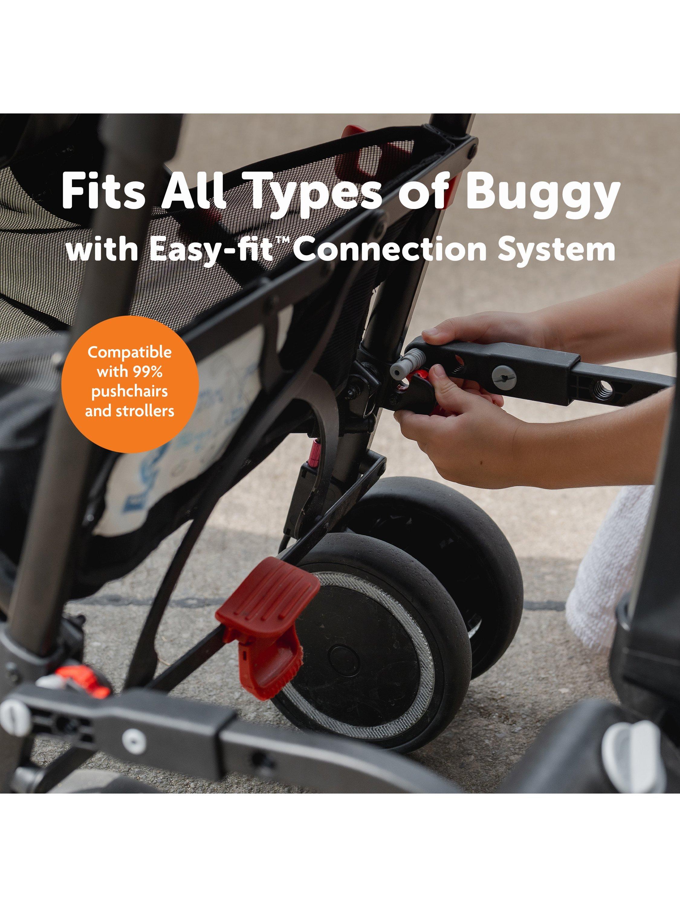 Lascal Mini BuggyBoard in grey for pushchairs, UK version