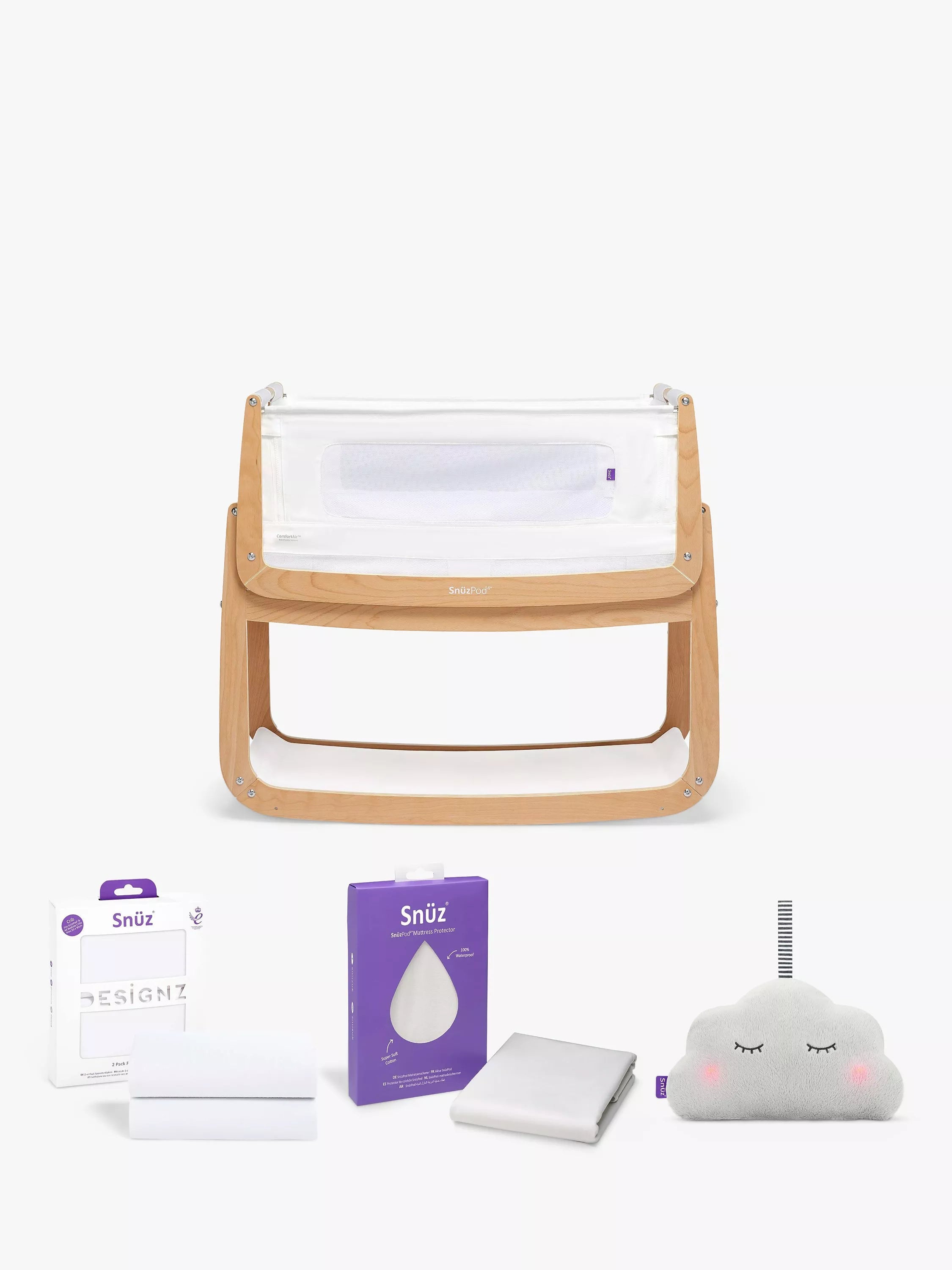 Snüz SnüzPod 4 Comfort Air Bedside Crib Starter Bundle - McGrocer