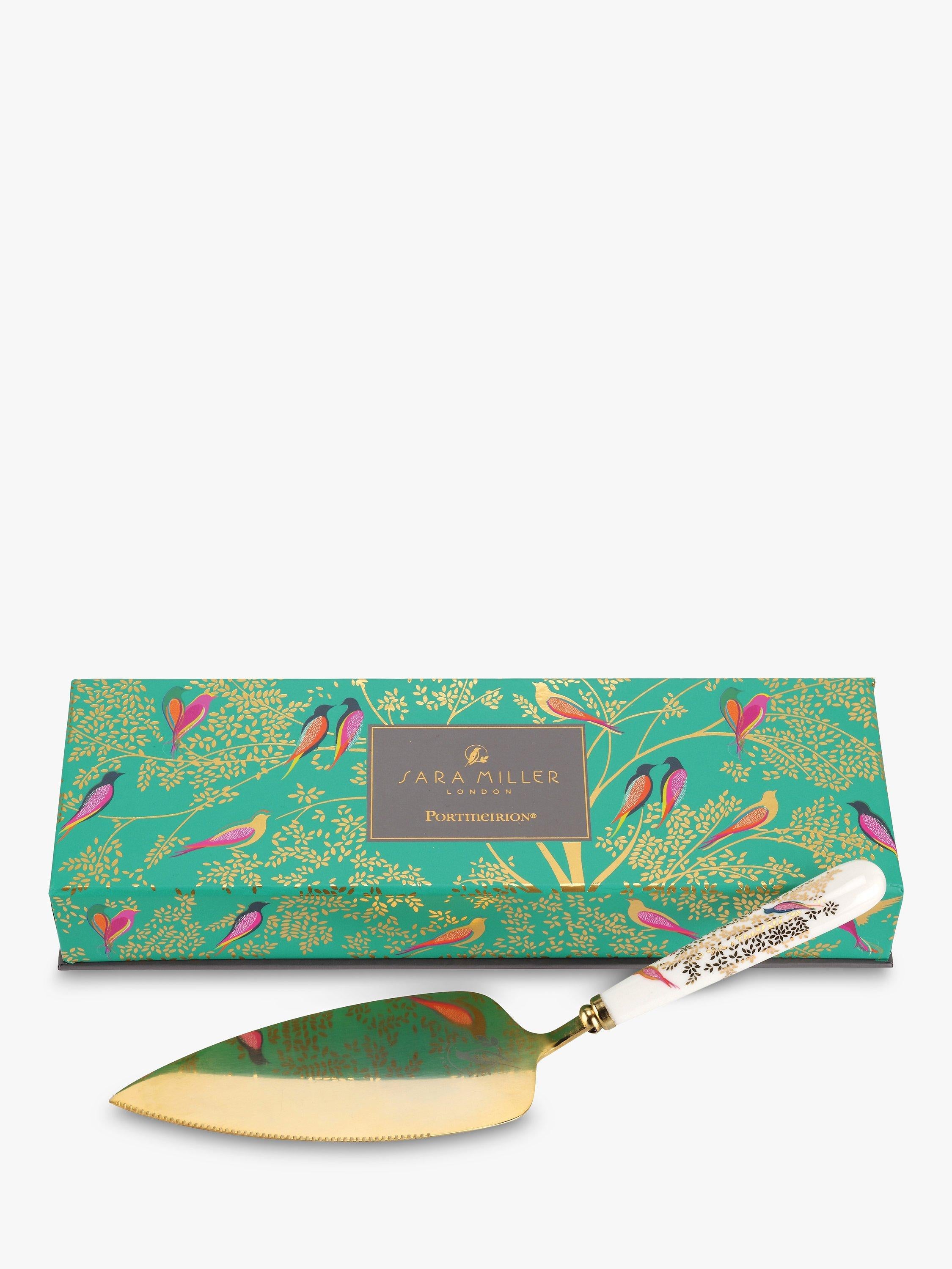 Sara Miller gold cake slice with porcelain handle (British brand)