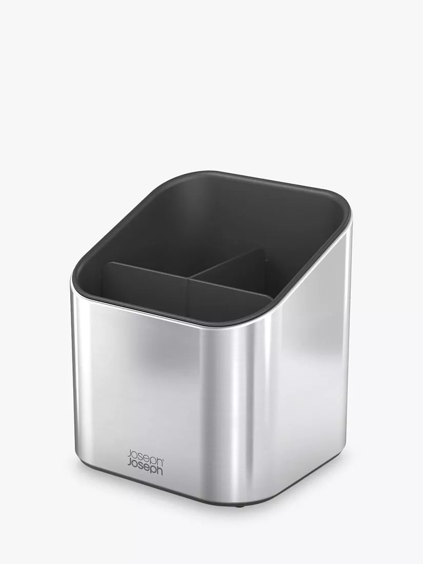 Joseph Joseph stainless steel surface utensil pot with dividers, UK version