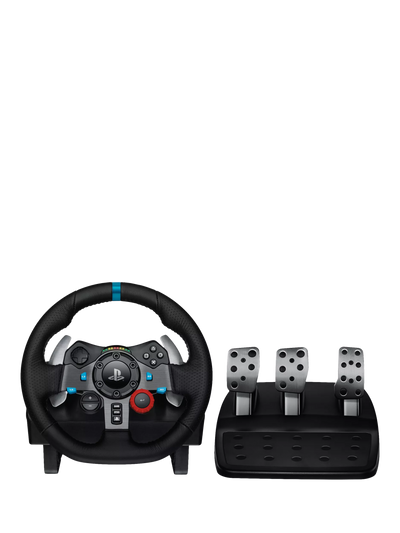 Driving Force Racing Wheel with Leather Grip and Force Feedback for Playstation and PC