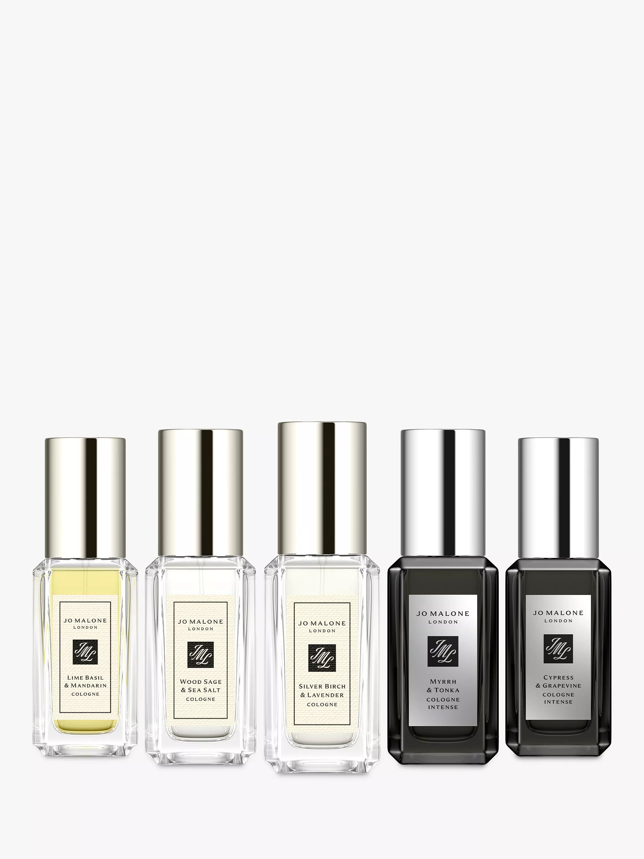 Jo Malone London men's cologne fragrance gift set with five 9ml travel-sized bottles, UK version