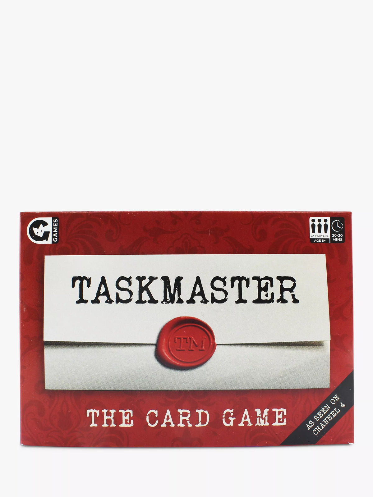 Ginger Fox travel-sized card game based on TV show tasks, UK version