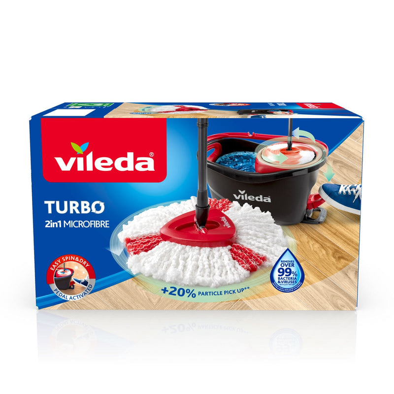 Vileda Turbo 2 in 1 microfibre mop and bucket set (British brand)