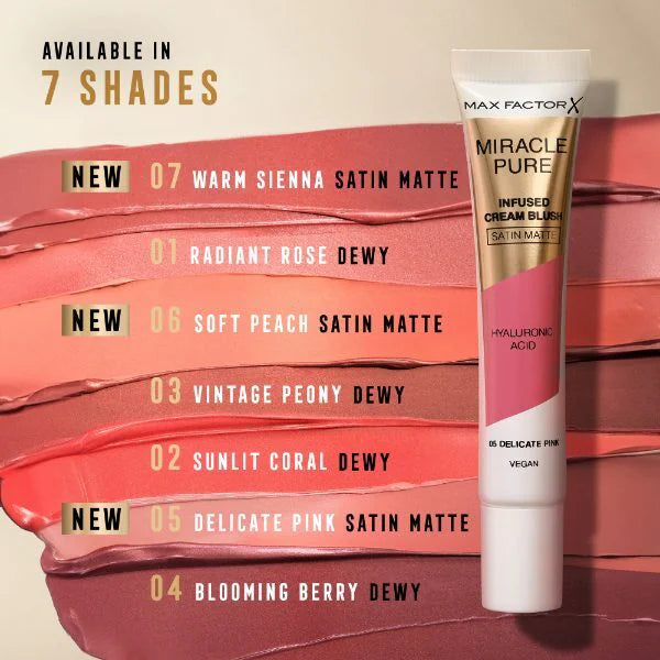 Max Factor Miracle Pure Blush Warm Sienna, imported from the UK