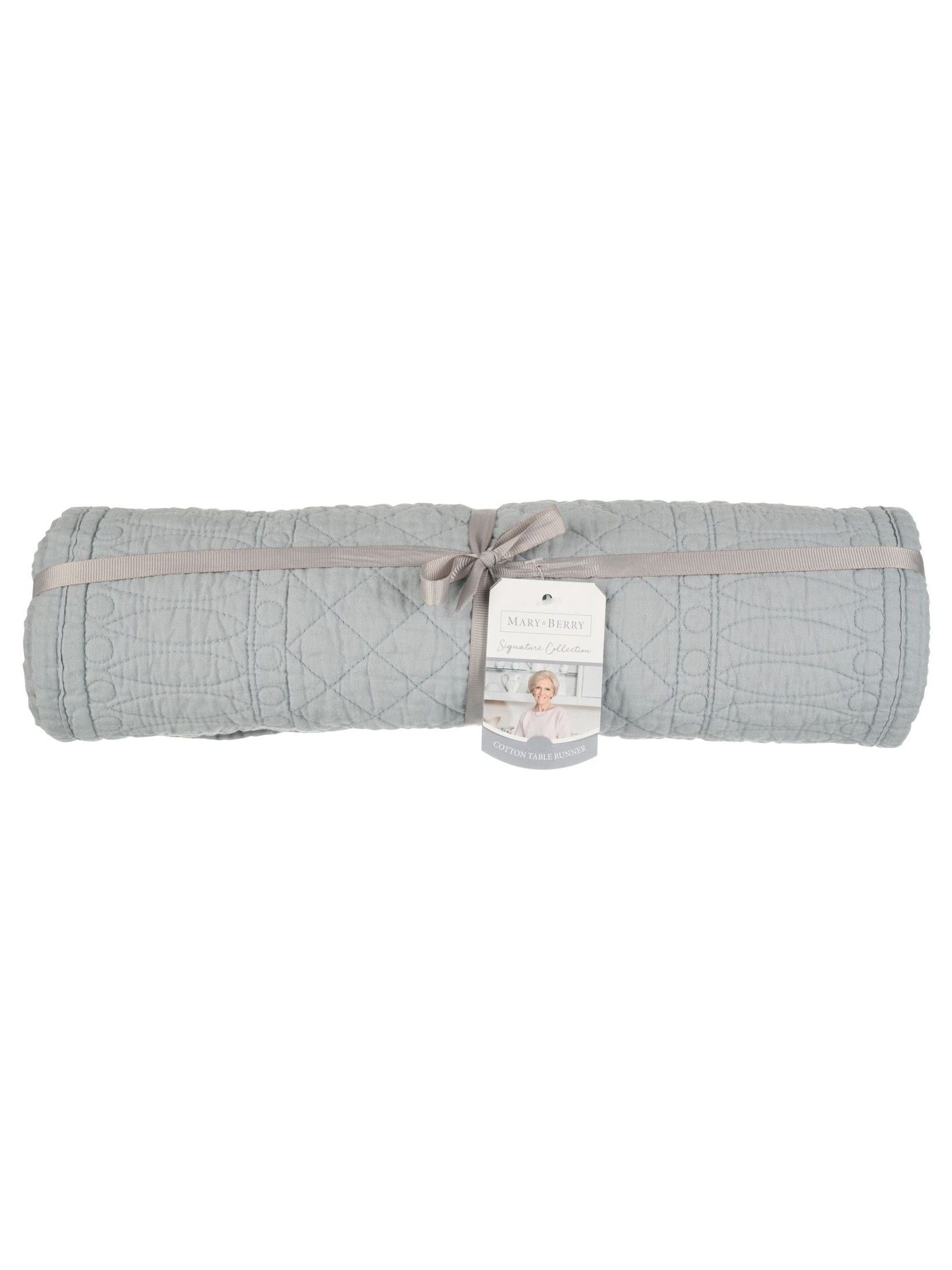 Mary Berry Grey Signature table runner 195.5cm by 34cm, imported from UK