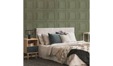 Sage Green Wood Panel Wallpaper 52cm x 10m Roll - British product