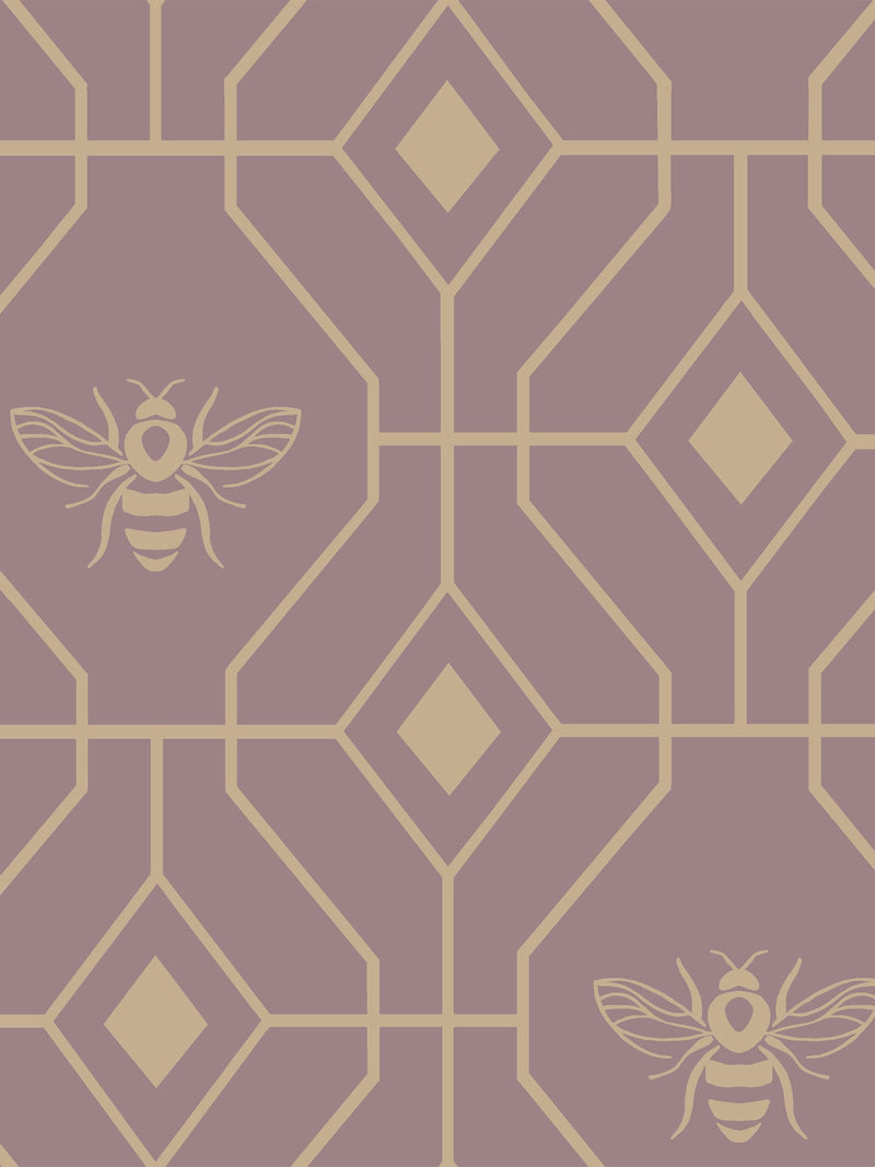 Furn Blush Pink Bee Deco reversible duvet cover set - British product