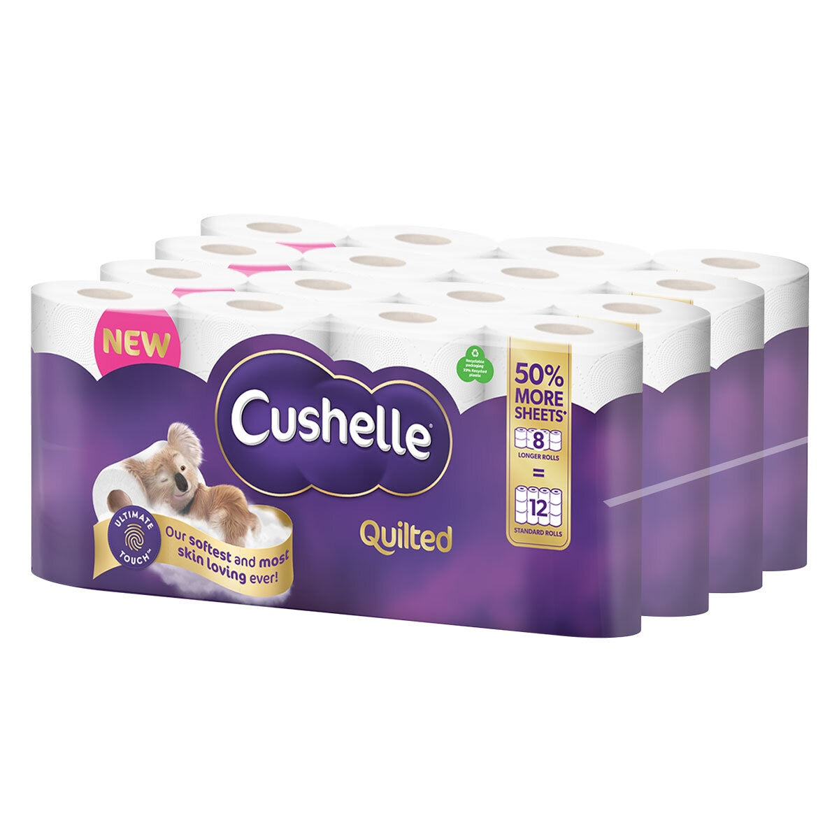 Cushelle quilted toilet tissue 32 rolls - British product