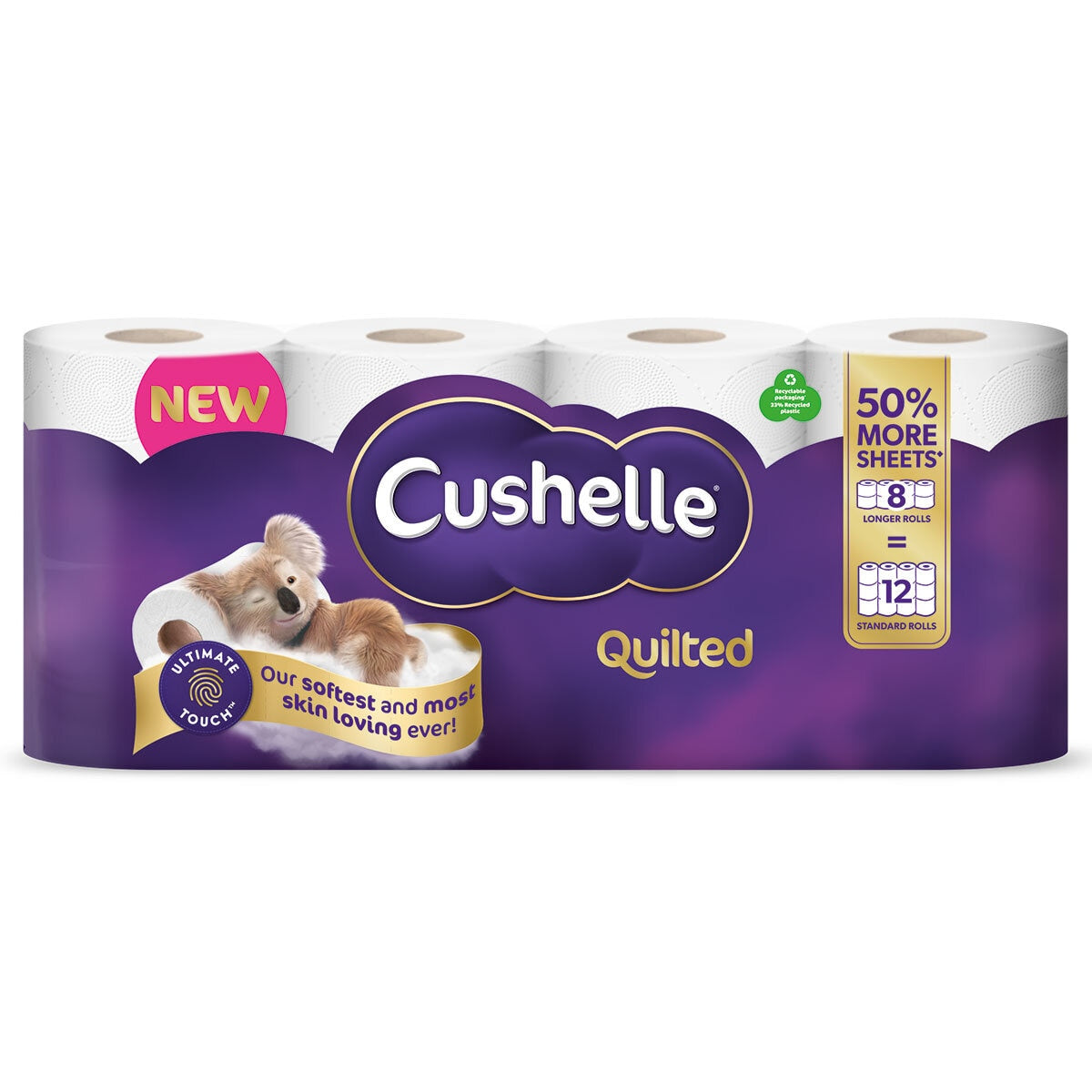 Cushelle quilted toilet tissue 32 rolls - British product