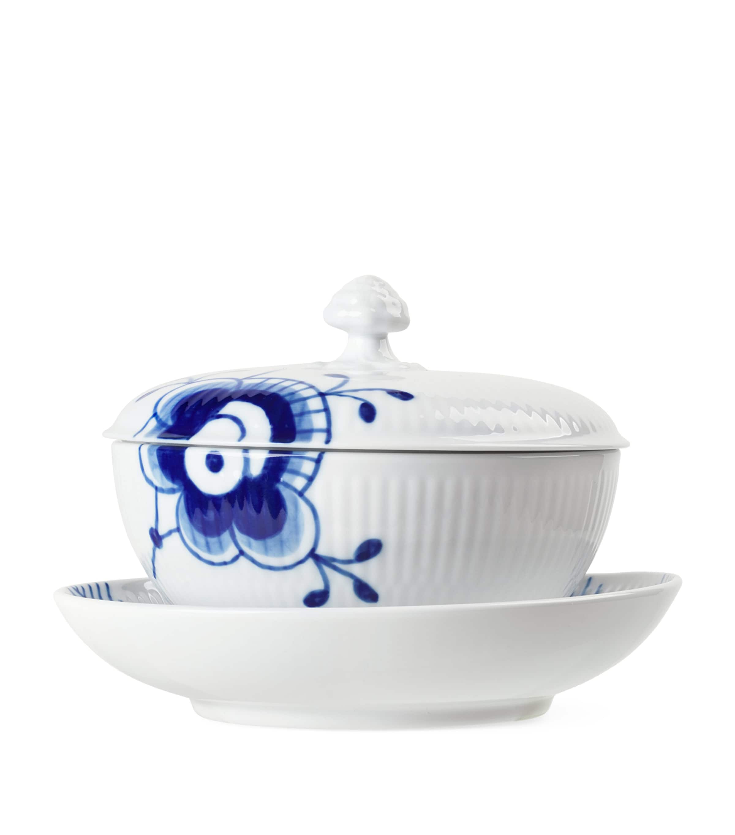 Royal Copenhagen Blue Fluted Mega bowl set 12.5cm, imported from the UK