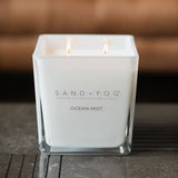 Sand  Fog Square 4 Wick Candle in Ocean Mist