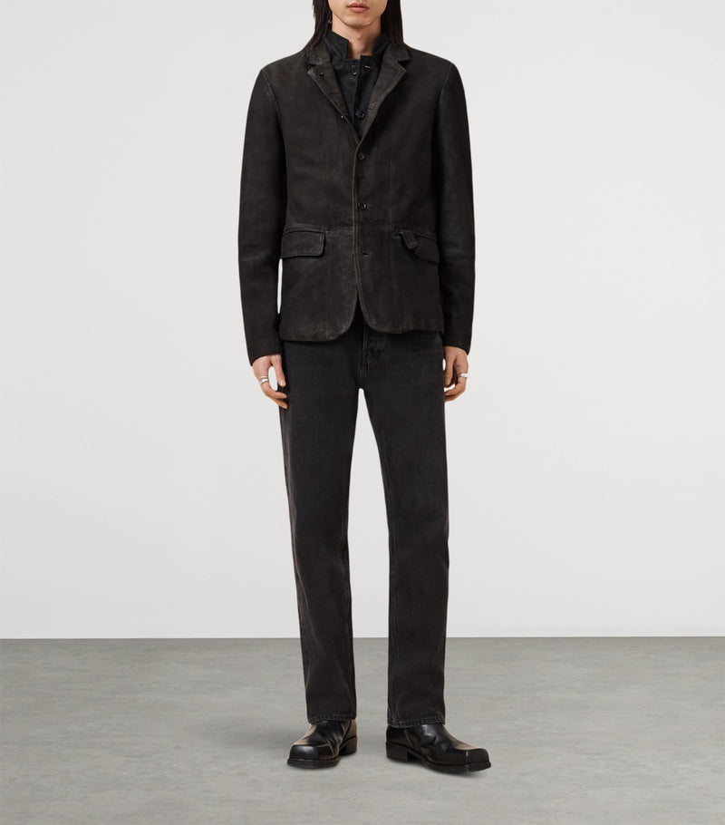 AllSaints Leather Survey Blazer - British fashion product