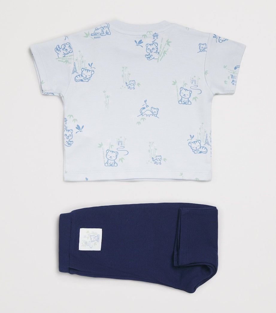 Kenzo kids cotton printed T-shirt and trousers set 3-24 months, UK version