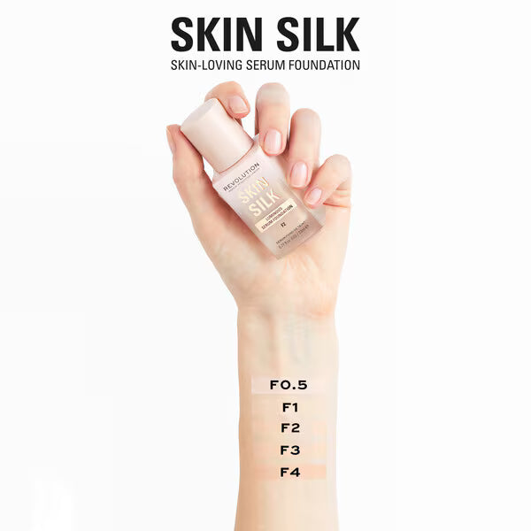 Revolution Skin Silk Serum Foundation F2, imported from the UK
