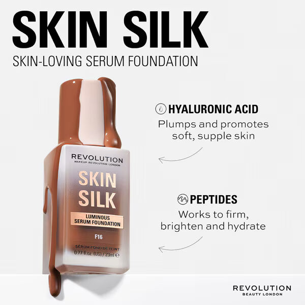 Revolution Skin Silk Serum Foundation F2, imported from the UK