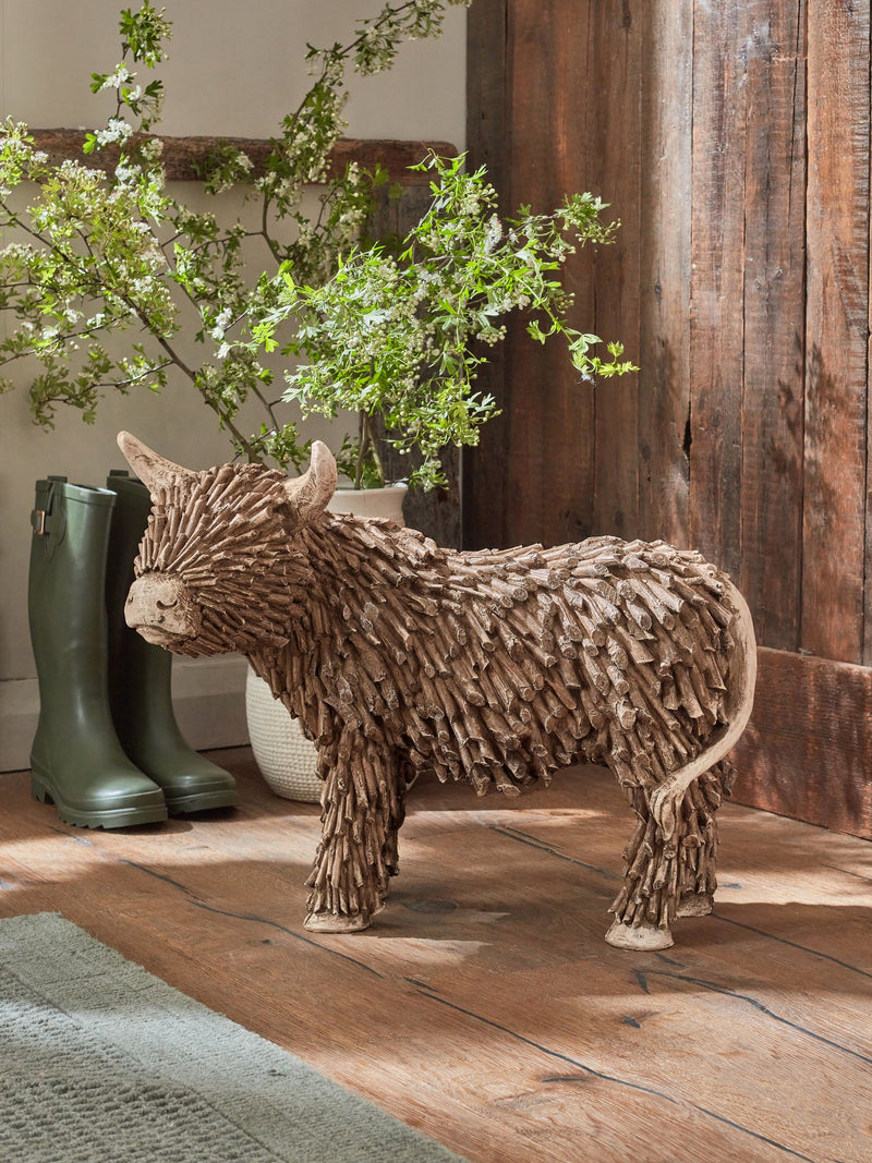 Brown Hamish the Highland extra large cow ornament - British product
