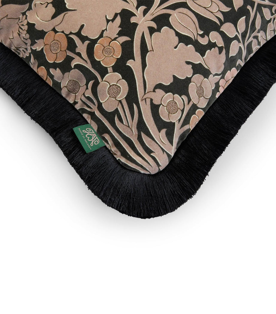 House Of Hackney velvet hyacinth novellus fringed cushion 45cm x 45cm, UK version