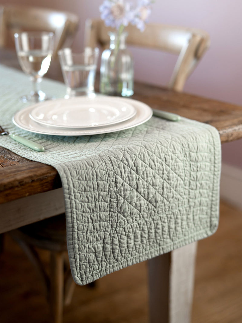 Mary Berry Green Signature table runner 195.5cm x 34cm, imported from the UK
