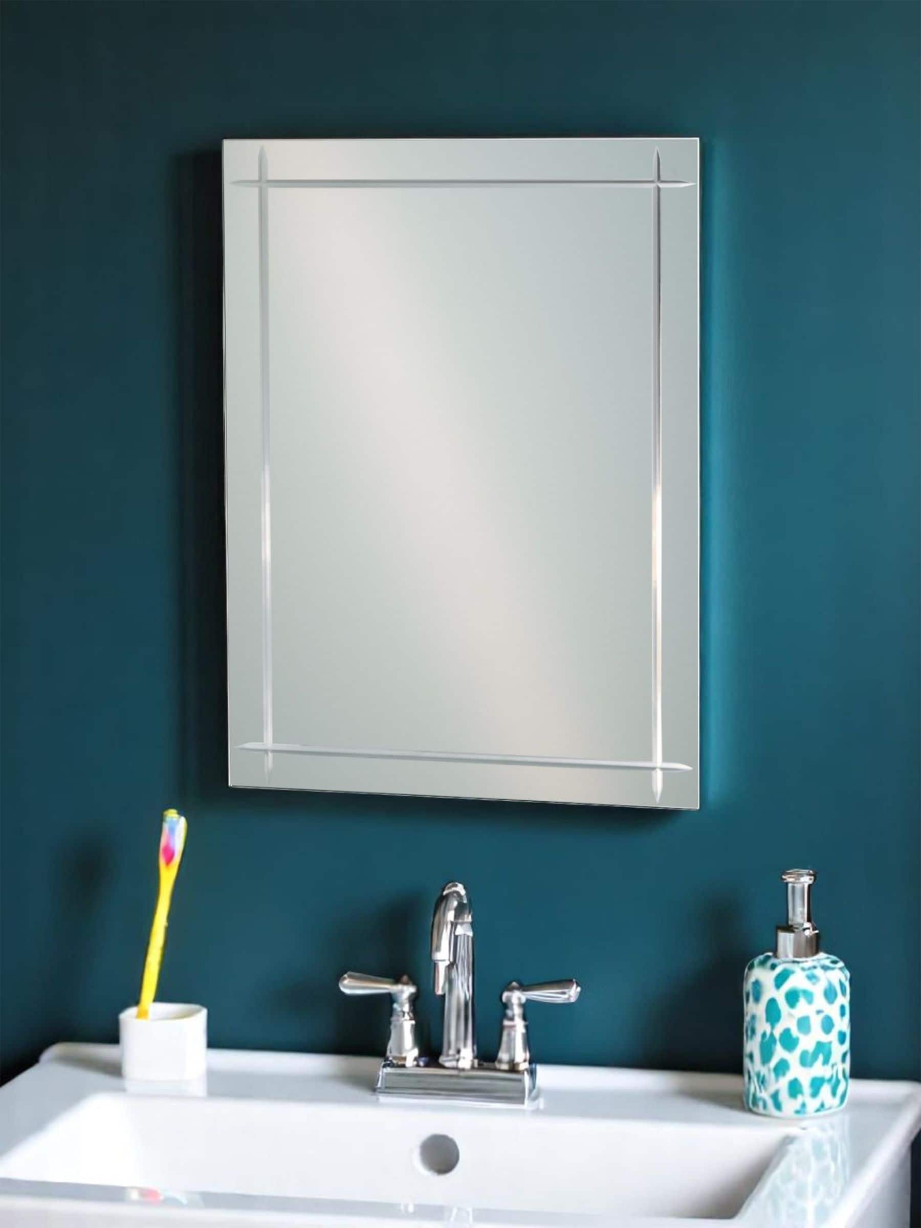 Showerdrape Marylebone Diamond Cut bathroom mirror 60cm x 45cm (British brand)