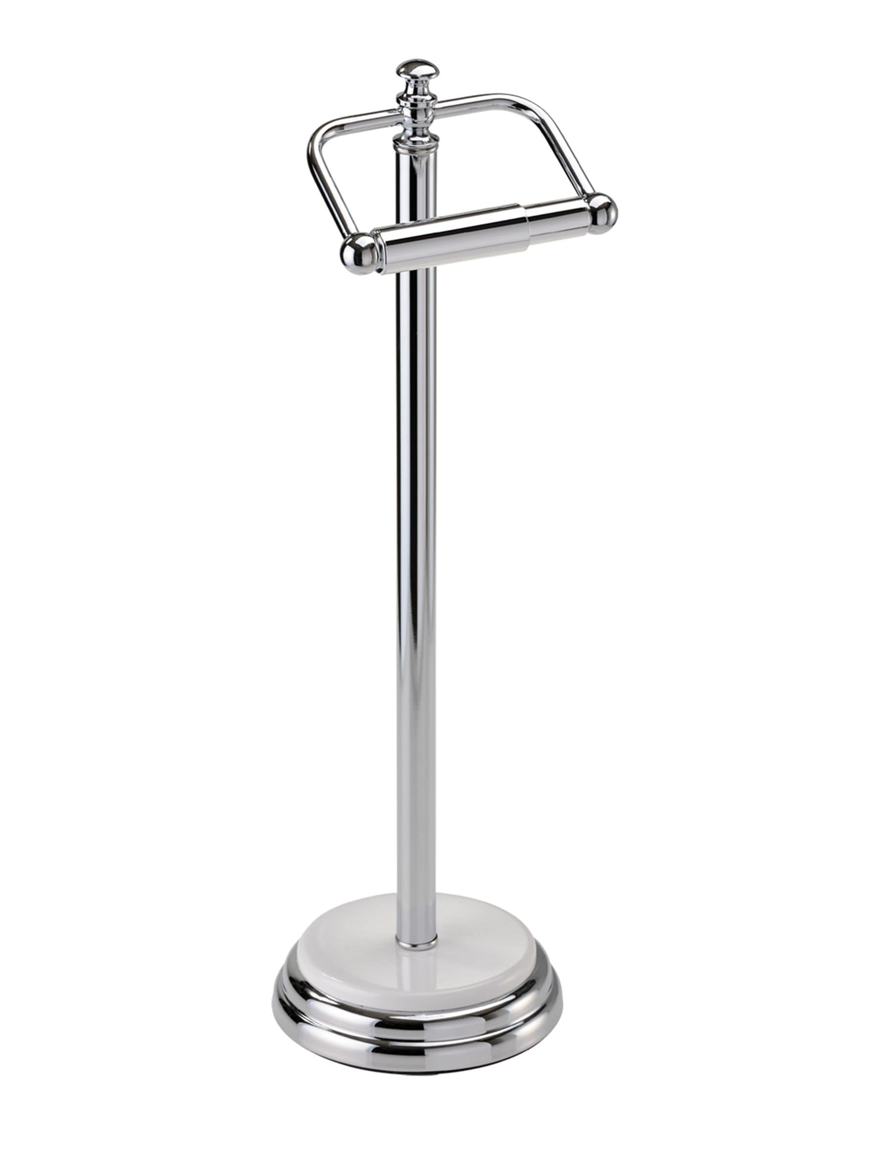Showerdrape White Opera Freestanding Toilet Roll Holder