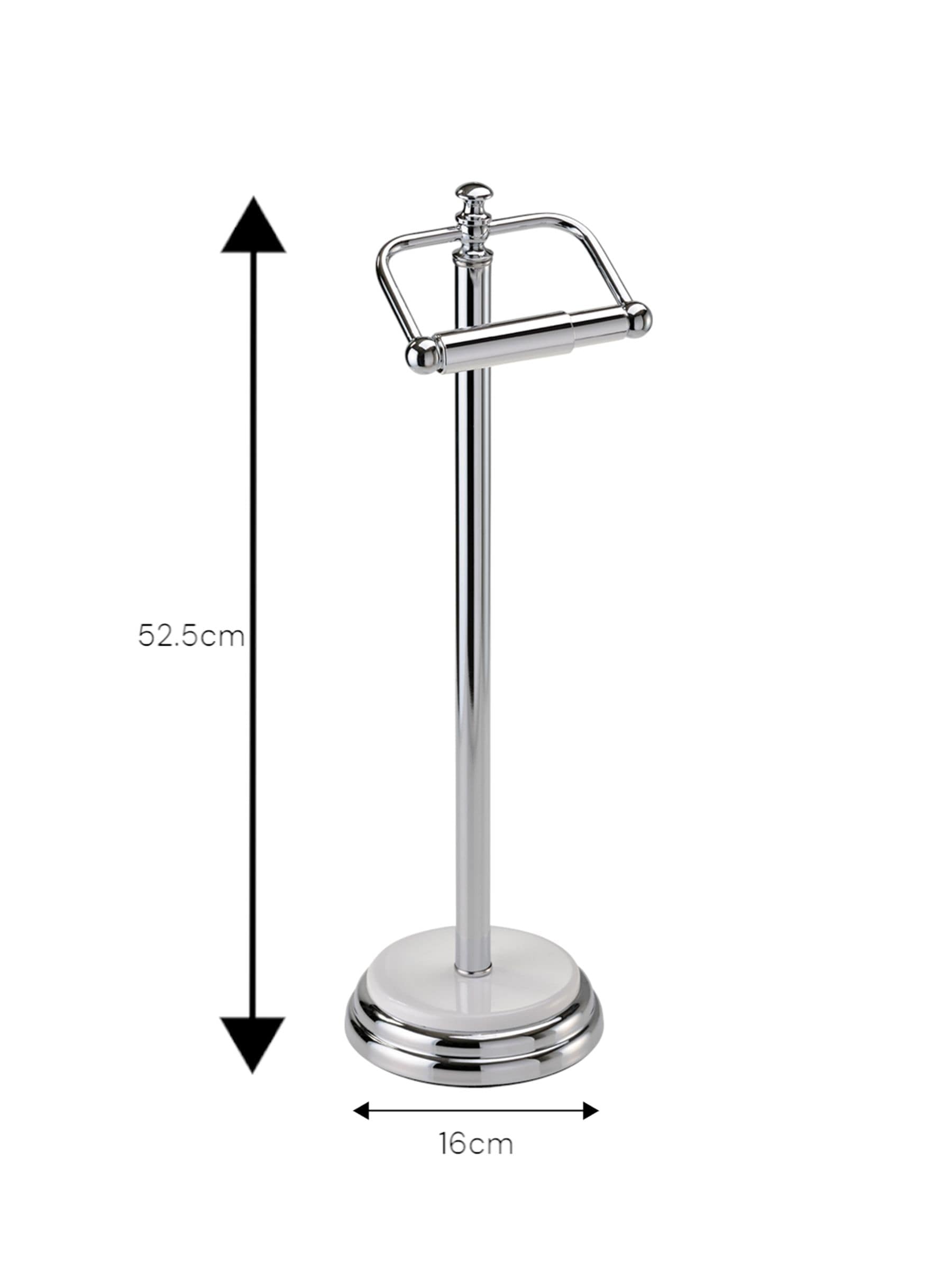 Showerdrape White Opera Freestanding Toilet Roll Holder