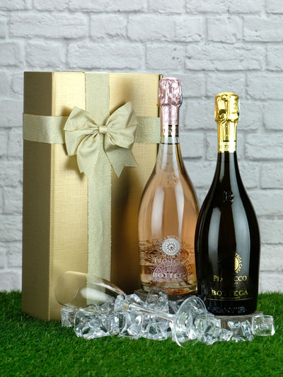 Bottega Vintage Prosecco and Sparkling Rosé Wine Gift Set 2 x 750ml
