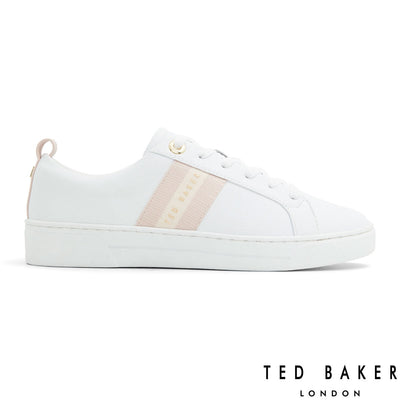 Ted Baker Ladies Riley Trainers in White and Pink UK Sizes 3-8