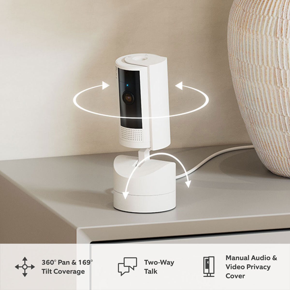 Ring indoor security camera white 2 pack, imported from the UK