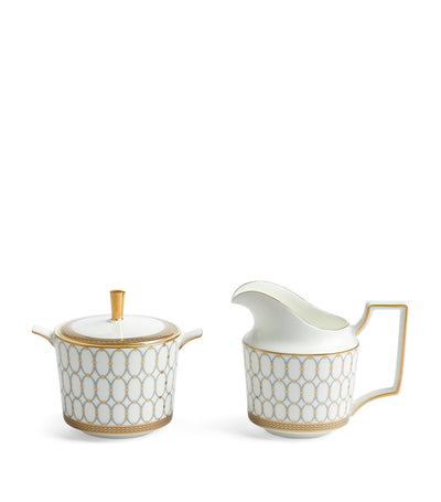 Wedgwood Renaissance Grey Sugar and Creamer Set 2-Piece