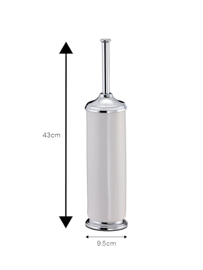 Support de brosse WC autoportant Showerdrape Opera blanc 42 cm