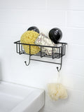 Showerdrape Black Suctionloc Sponge Wall Mounted Basket