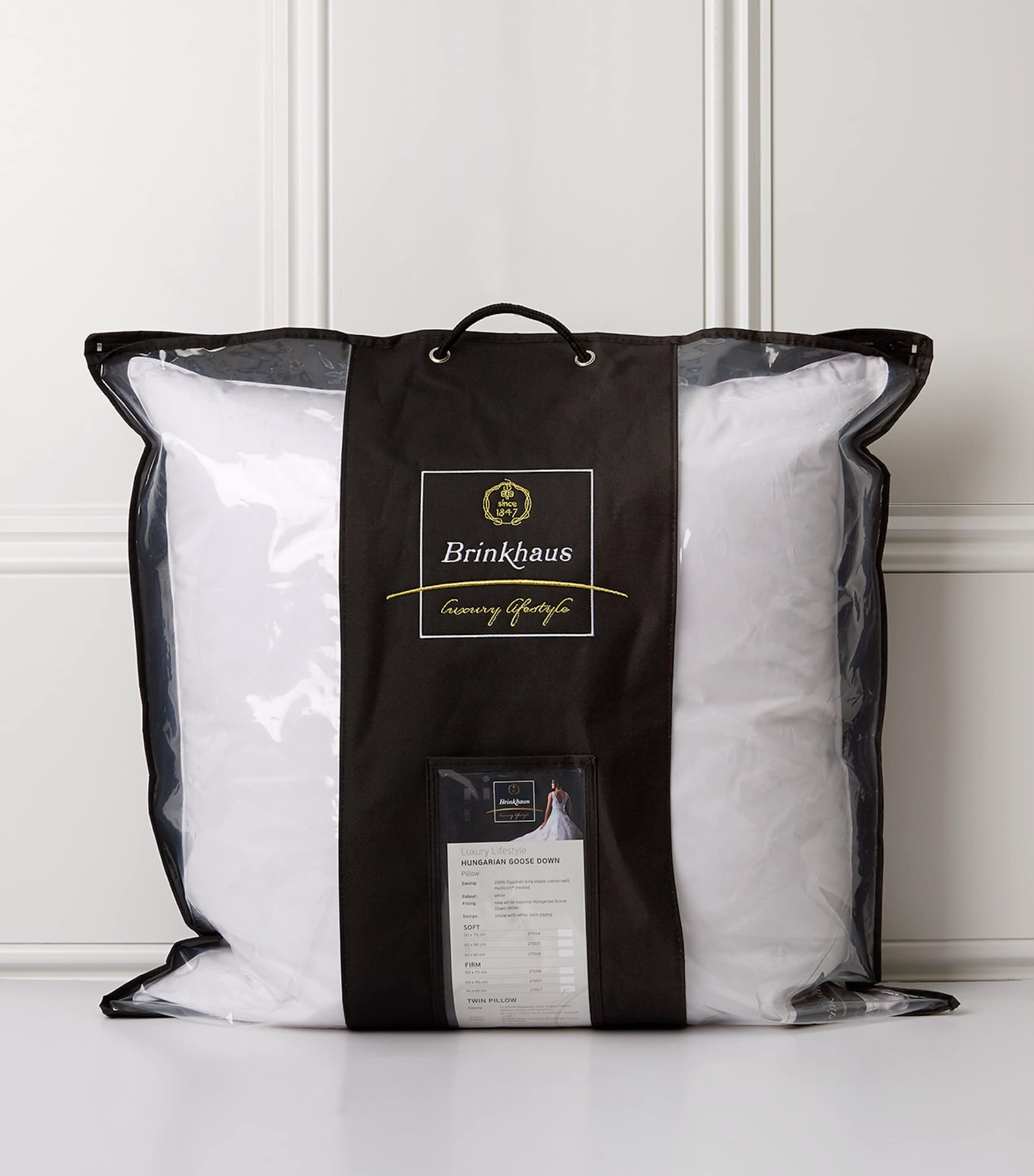 Brinkhaus Hungarian Goose Down Firm Pillow - British product