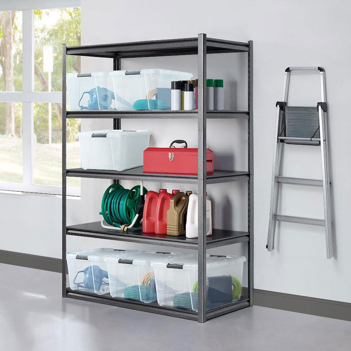 Gorilla heavy duty storage shelf rack with 5 tiers, UK version