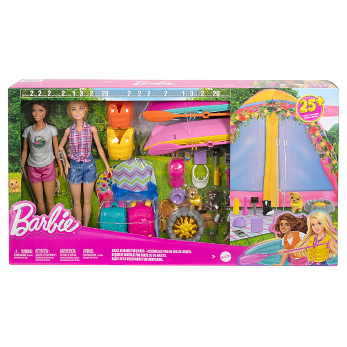 Barbie camping playset 3+ years 25+ pieces - British product