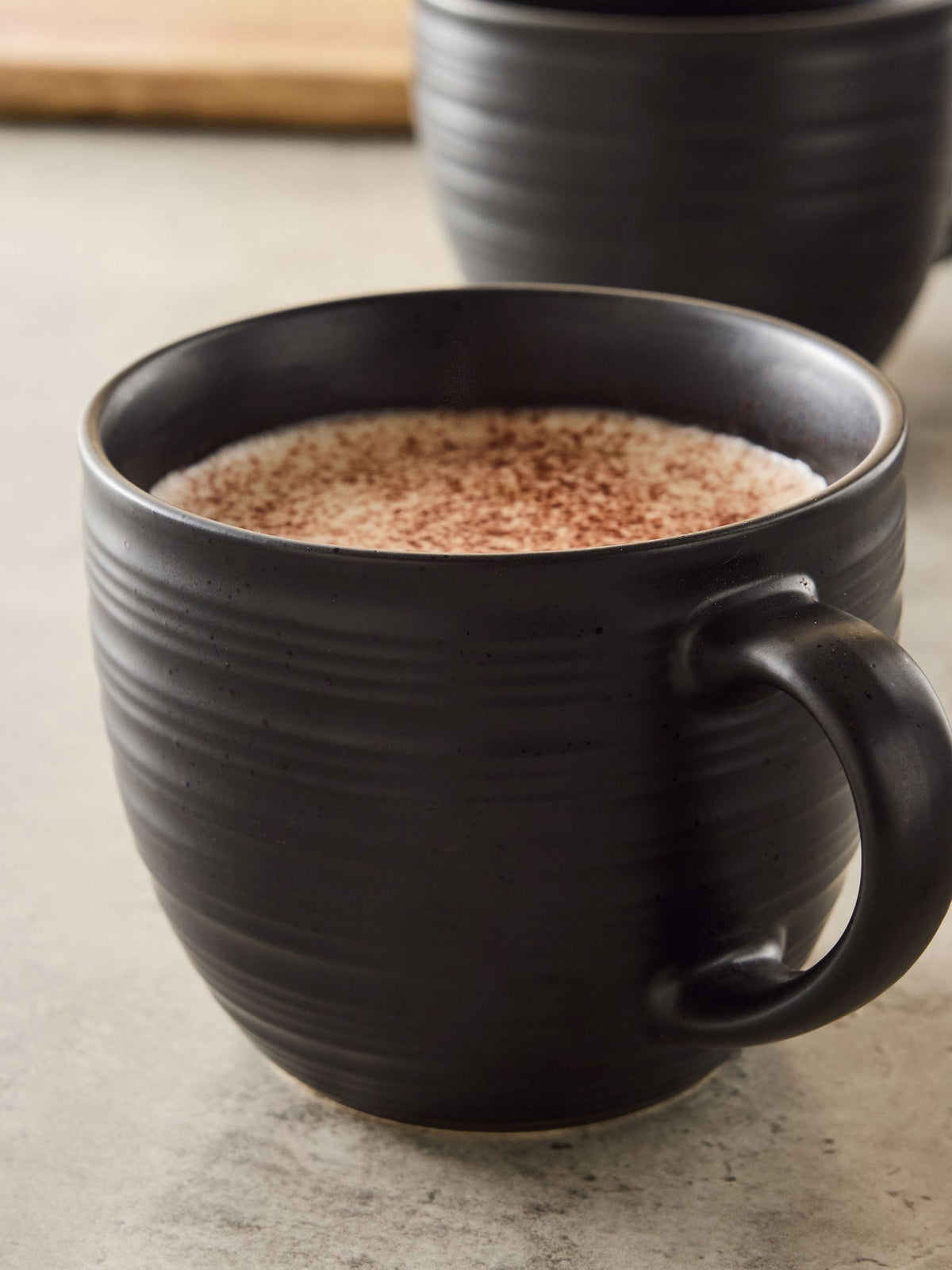 Black Bronx Set of 4 Cappuccino Mugs