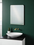 Showerdrape Rochester rectangular bathroom mirror with shelf 70cm x 50cm (British brand)