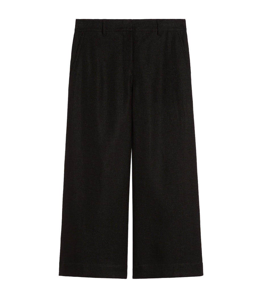 Max Mara Linen-Blend Abissi Culotte Trousers, imported from the UK