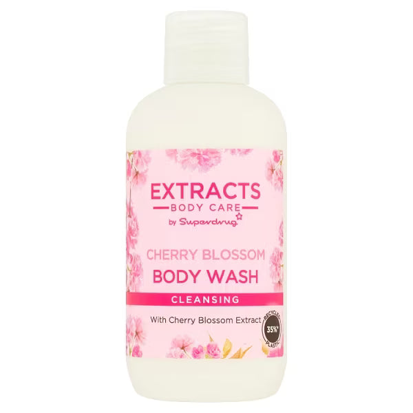 Superdrug Extracts Cherry Blossom Body Wash Travel Size (British brand)
