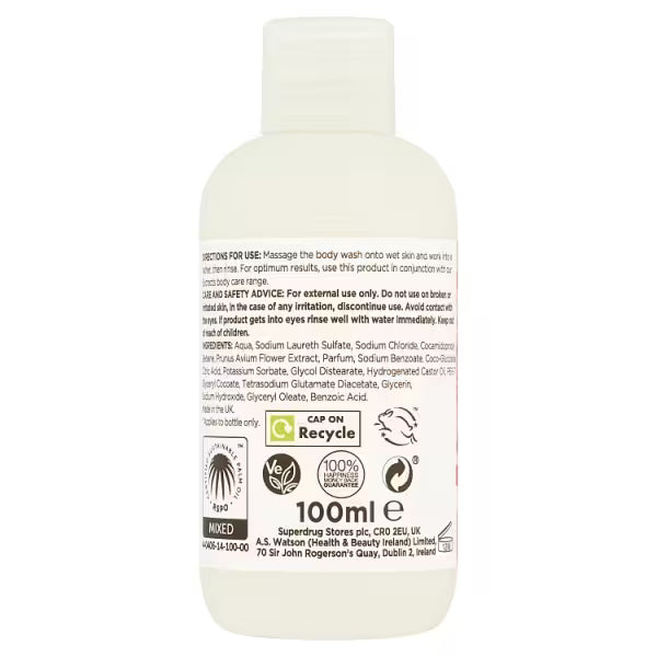 Superdrug Extracts Cherry Blossom Body Wash Travel Size (British brand)