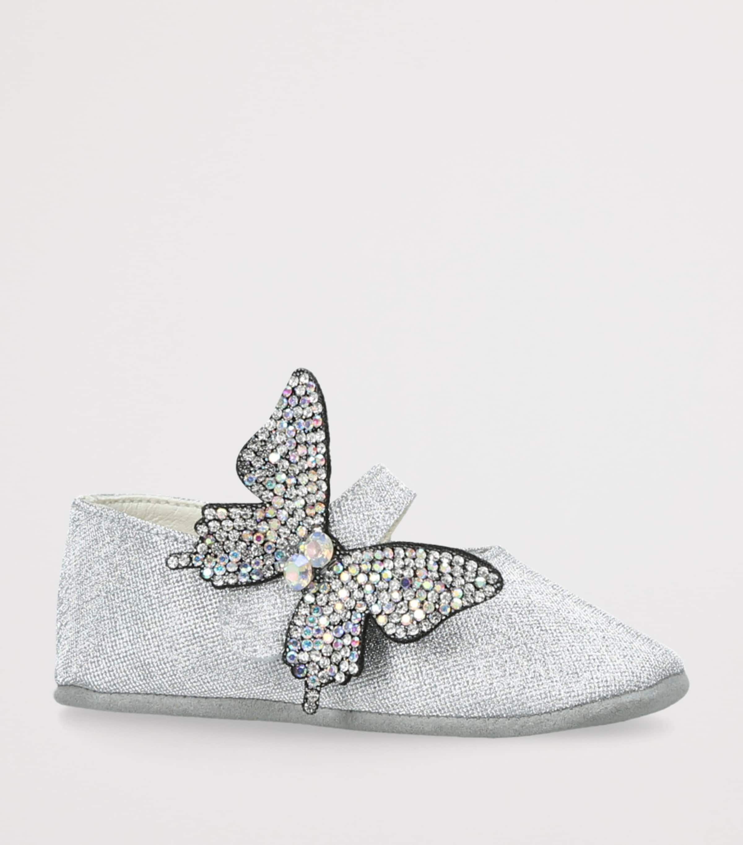 BabyWalker crystal butterfly ballet flats - British product