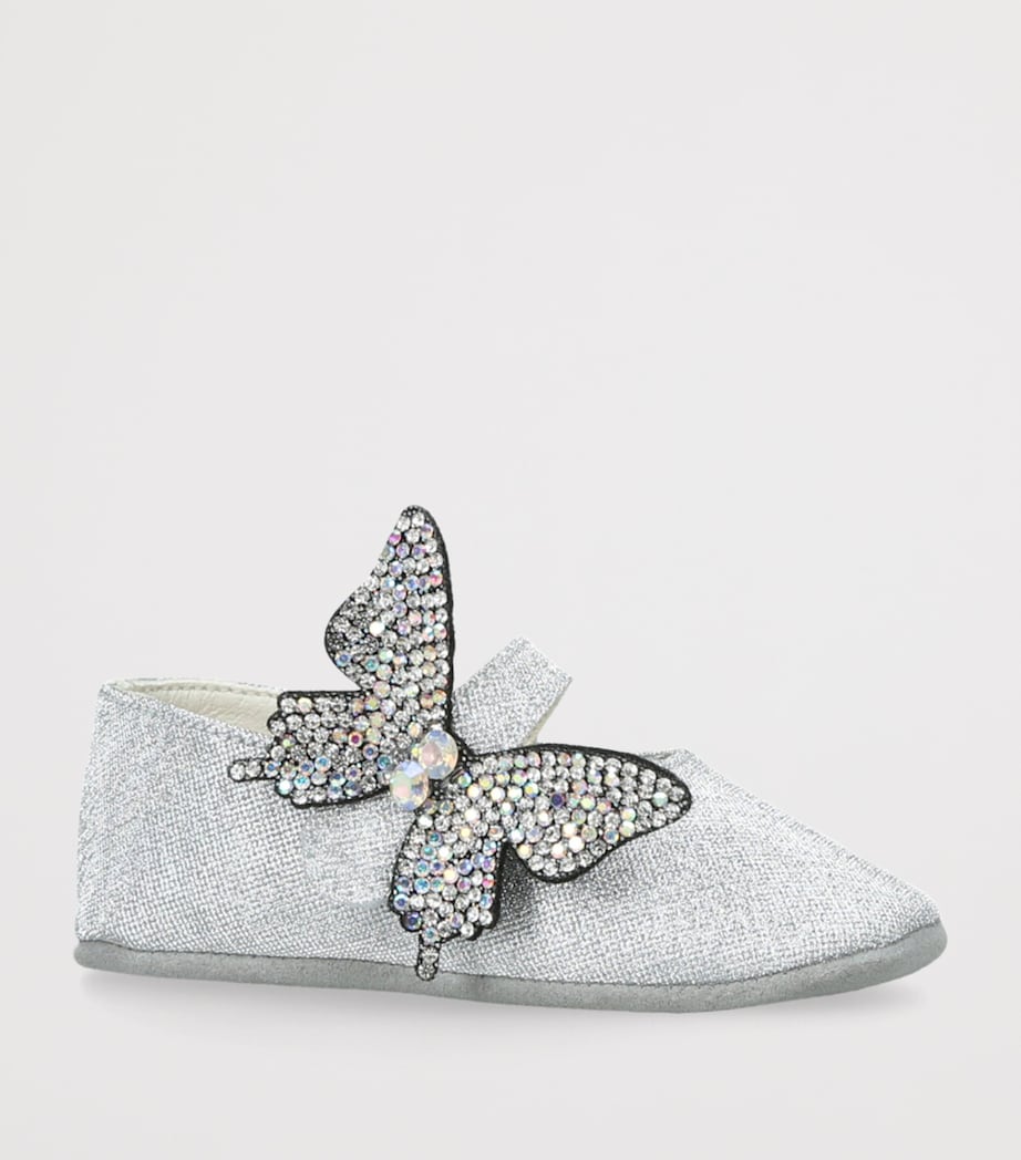 BabyWalker crystal butterfly ballet flats - British product