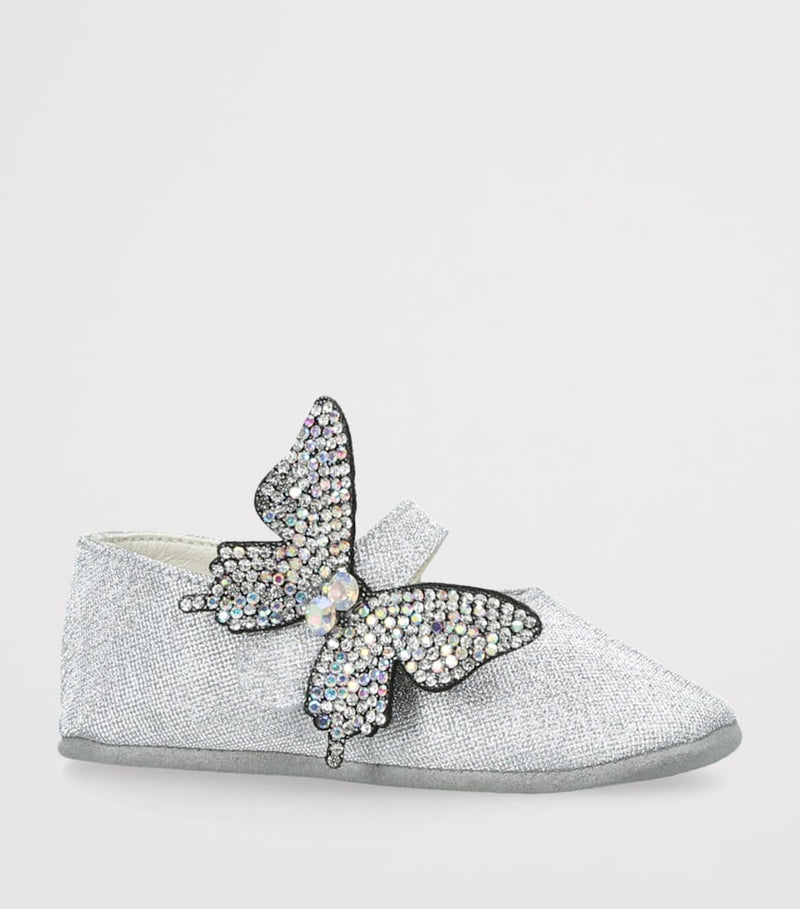 BabyWalker crystal butterfly ballet flats - British product
