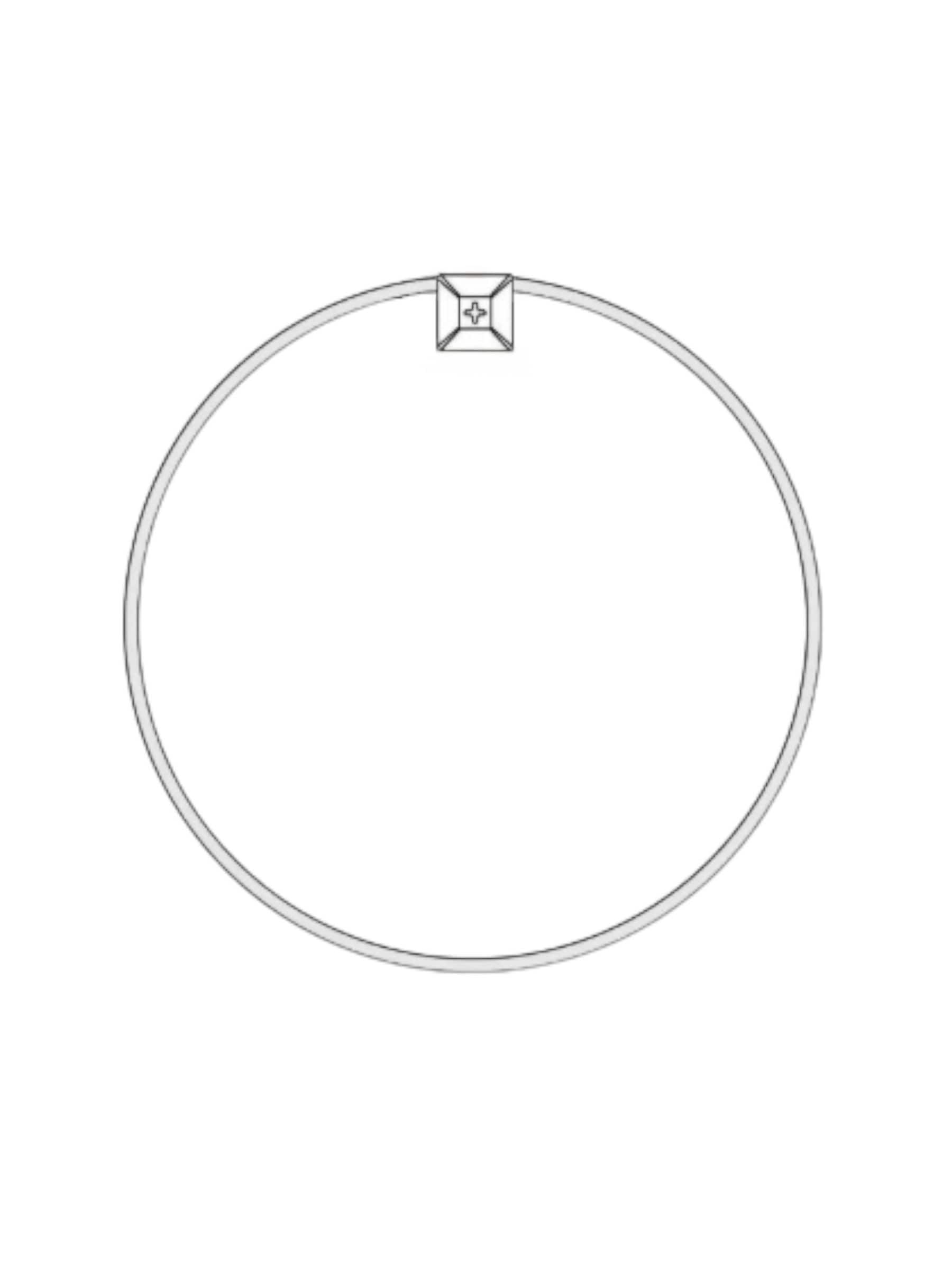 Showerdrape Black Portobello round metal framed bathroom mirror 40cm diameter (British brand)